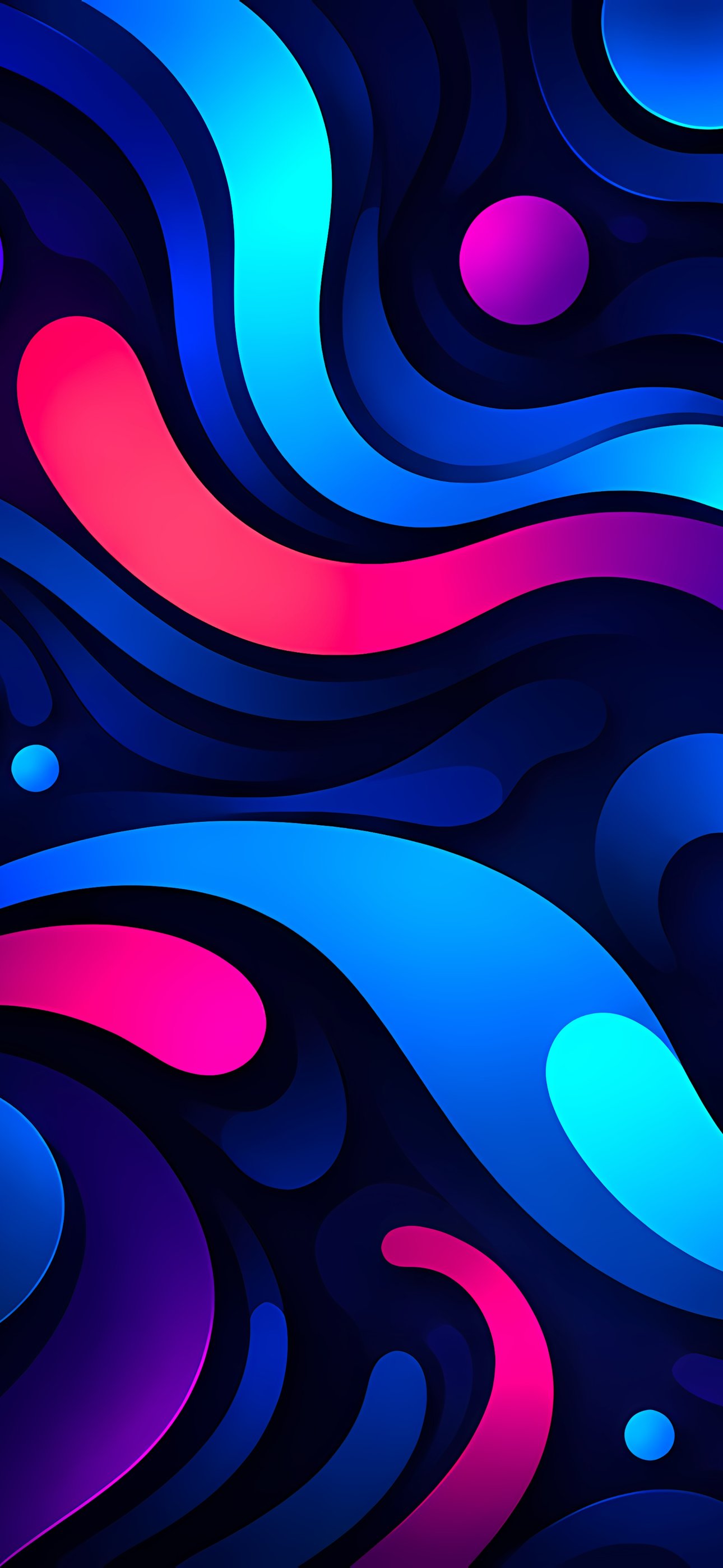 Abstract multicolored waves - Wallpapers for iPhone 15 Pro Max/14 Pro Max in 1290x2796 resolution