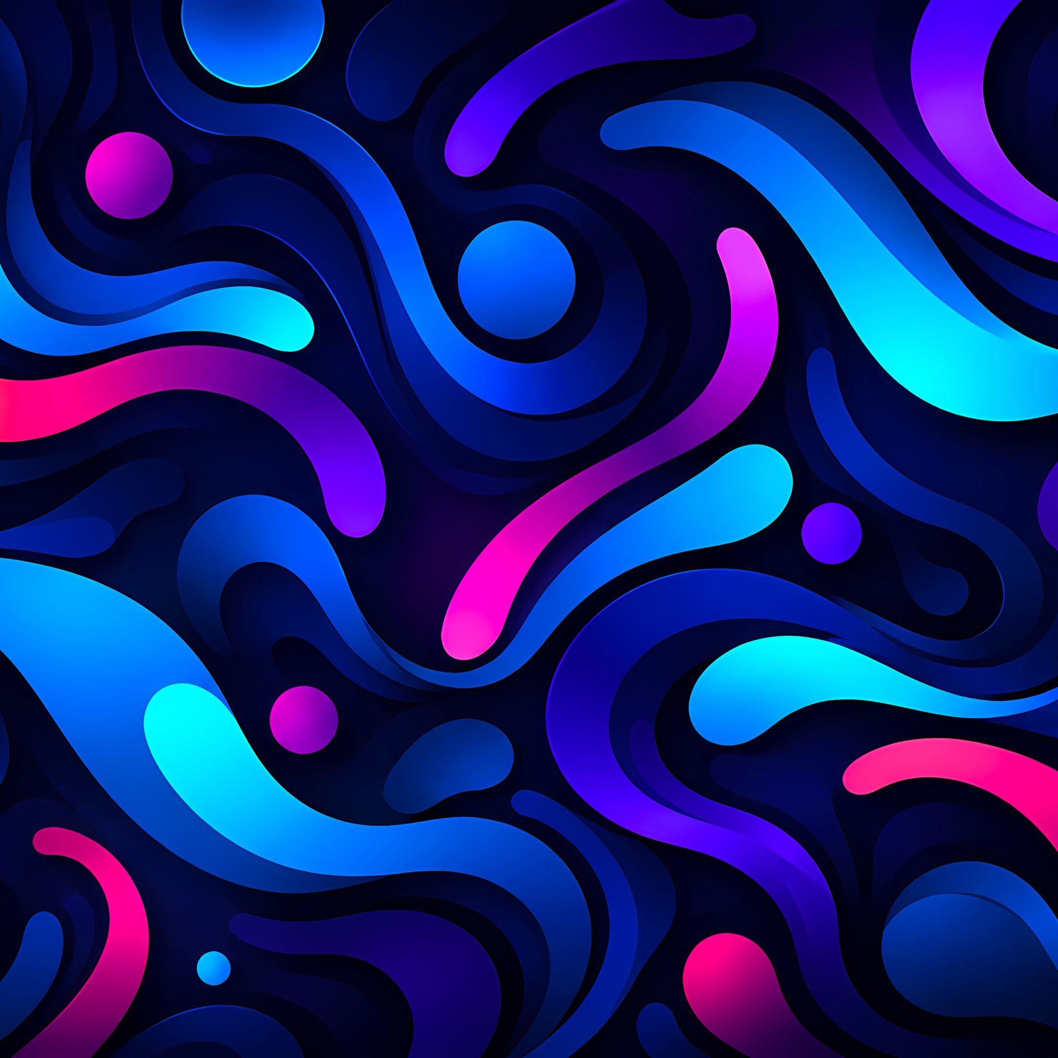 Abstract multicolored waves - Wallpapers for iPad 10.2″ in 2160x2160 resolution