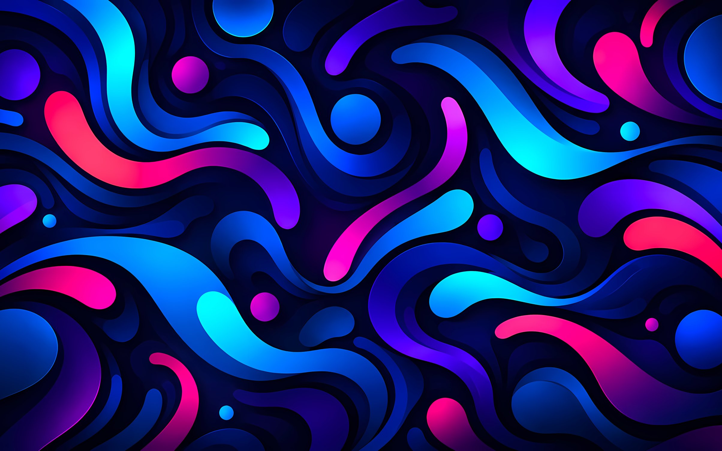 Abstract multicolored waves - Wallpapers for MacBook Neo in 2408x1506 resolution