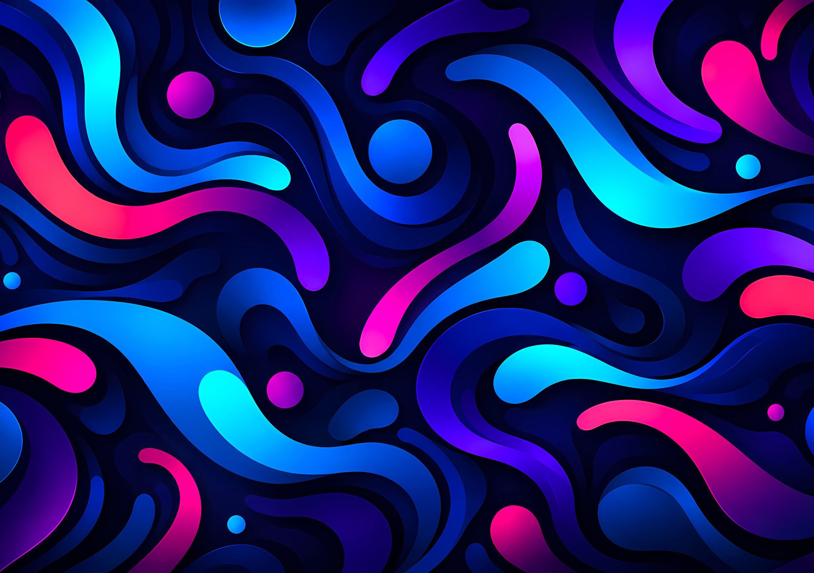 Abstract multicolored waves - Wallpapers for iPhone Duo in 2670x1878 resolution