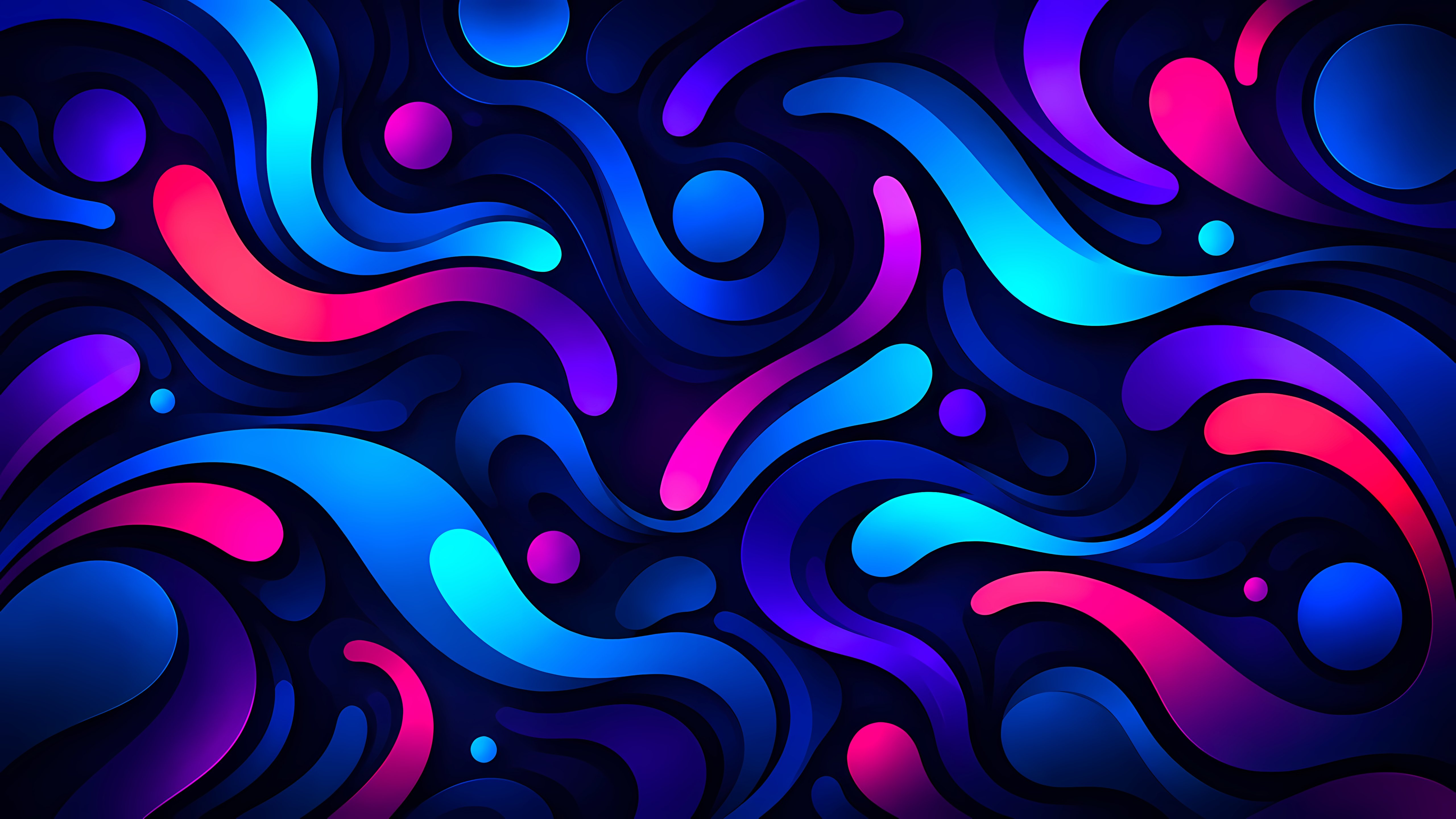 Abstract multicolored waves - 5K wallpapers in 5120x2880 resolution