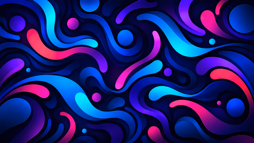 Abstract multicolored waves - UltraWide 32:9 wallpapers in 5120x1440 resolution
