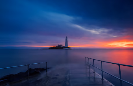Twilight Wallpapers for iPad Pro 11″ (2388x2388): sunset, lighthouse, sea, coast