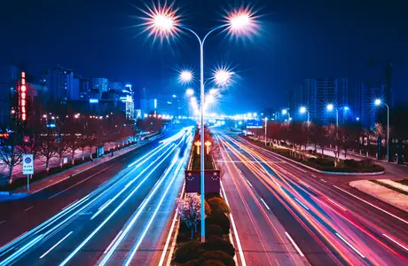 Обои города: световые следы, длинная выдержка, автомагистраль, трафик