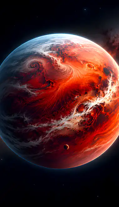 Wallpapers for Samsung Galaxy M55, POCO M4/X4/X5, Xiaomi Redmi 12/13/Note 13/Note 14/Note 14S (1080x2400): Mars, Milky Way, stars, planet