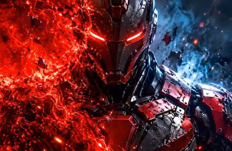 Movies Wallpapers: Iron Man, armor, fire, destruction
