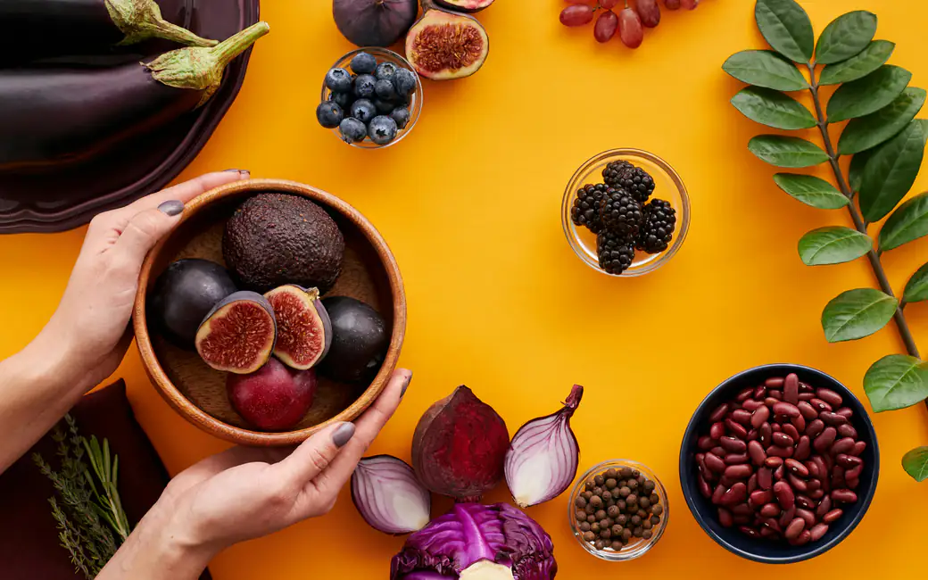 Healthy nutrition for vegetarians — desktop and phone wallpaper, free download