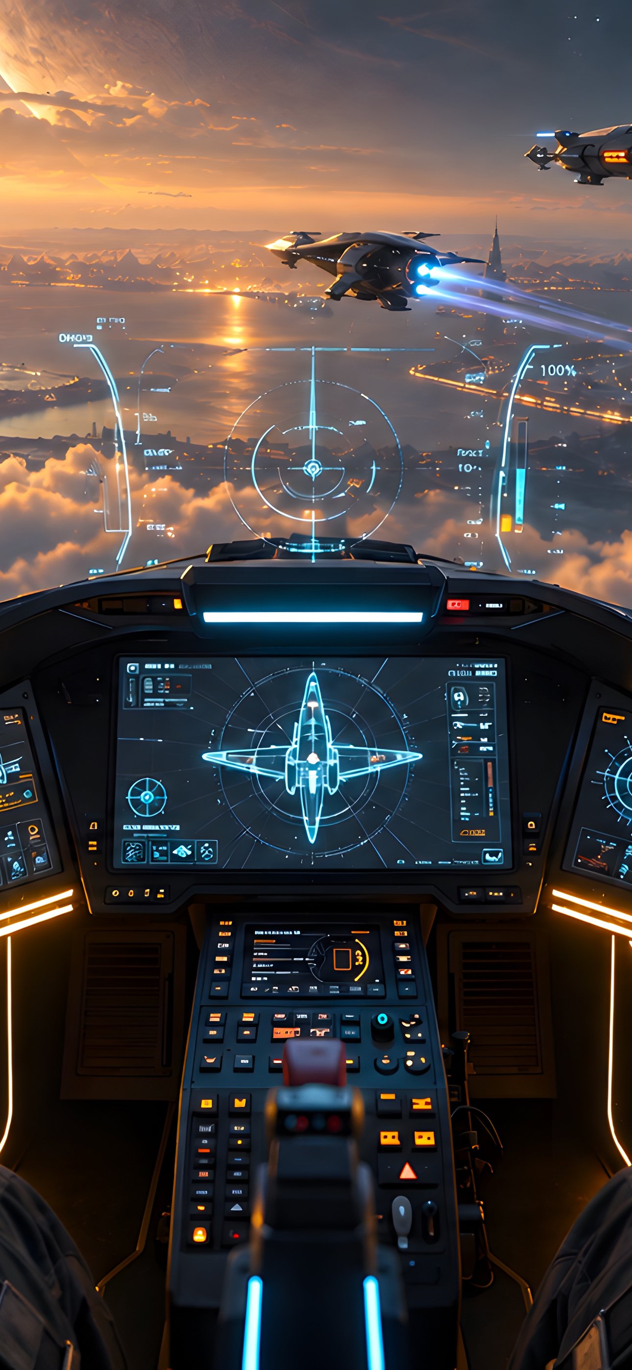 View from the cockpit of the spacecraft - Wallpapers for iPhone 15 Pro Max/14 Pro Max in 1290x2796 resolution