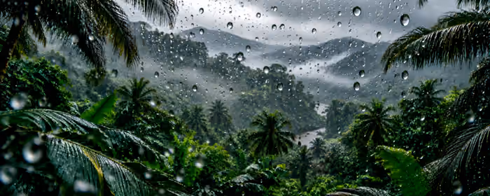UltraWide 32:9 wallpapers (3840x1080): jungles, palms, rain, drops