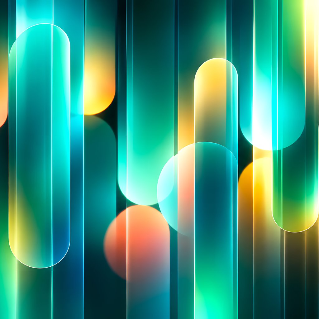 Neon capsules on a gradient background - Wallpapers for Apple iPad 1 in 1024x1024 resolution