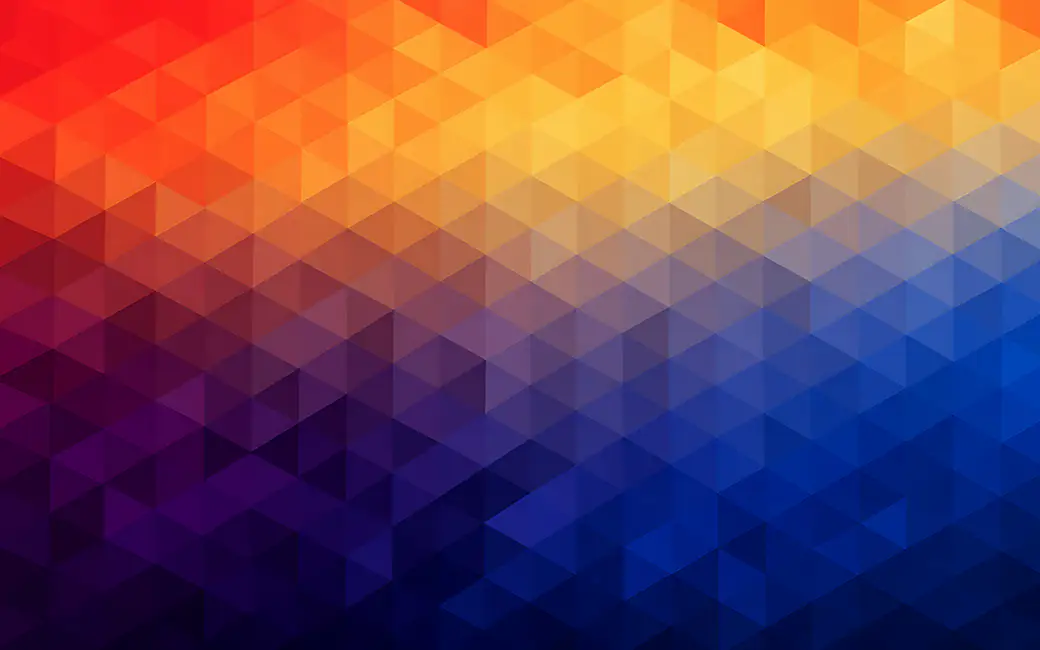 Gradient mosaic in low poly — desktop and phone wallpaper, free download