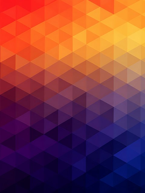 Gradient mosaic in low poly - Wallpapers for HTC/BlackBerry in 480x640 resolution