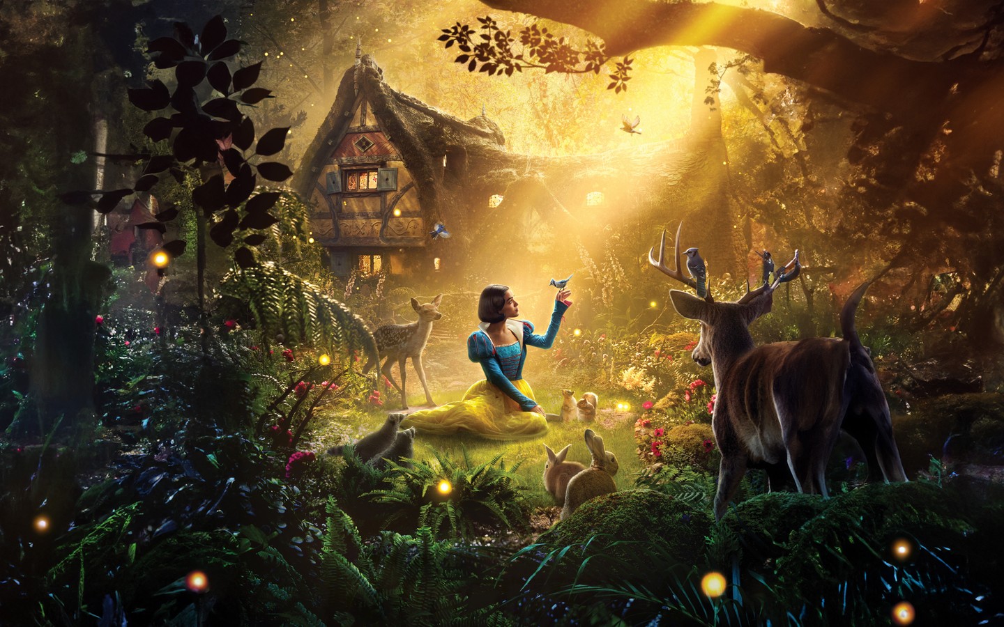 Magical Forest with Snow White and Animals in new movie