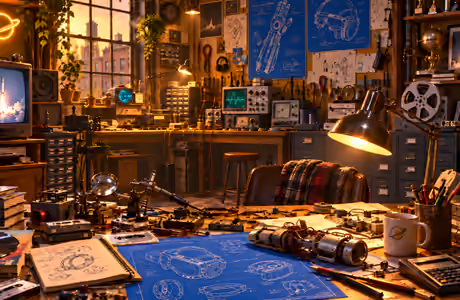 Microsoft Surface 12.4″ Workshop wallpapers (1536x1024): workshop, electronics, tools, sunset