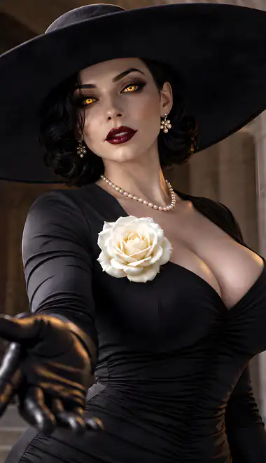 Wallpapers for Xiaomi 15 (1200x2670): Lady Dimitrescu, Resident Evil Village, gothic, castle