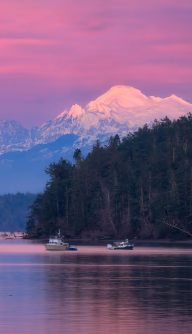 Glacier Wallpapers for Xiaomi 13 Ultra/14 Ultra/15 Ultra/17 Pro Max, Samsung Galaxy S20/S20 Ultra/S21 Ultra (1440x3200): Mount Baker, sunset, forest, bay