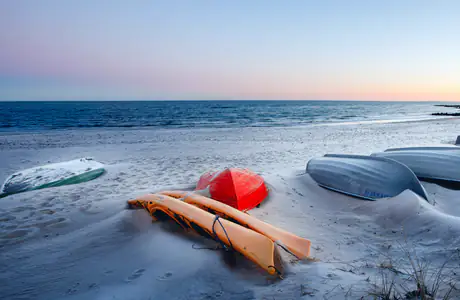 WSXGA Ocean wallpapers (1440x900): sunset, beach, kayak, panorama