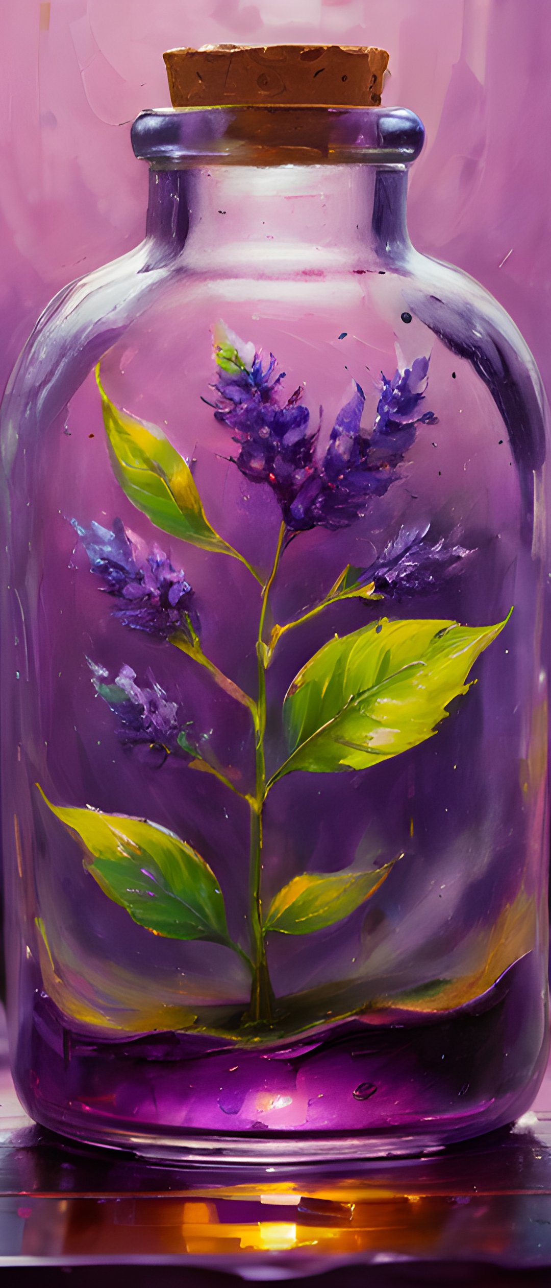 Lavender in a glass jar - Wallpapers for Samsung Galaxy Z Flip7, Sony Xperia 5 II/5 III/5 V/10 IV/10 V, Xiaomi Mix Fold 3 in 1080x2520 resolution