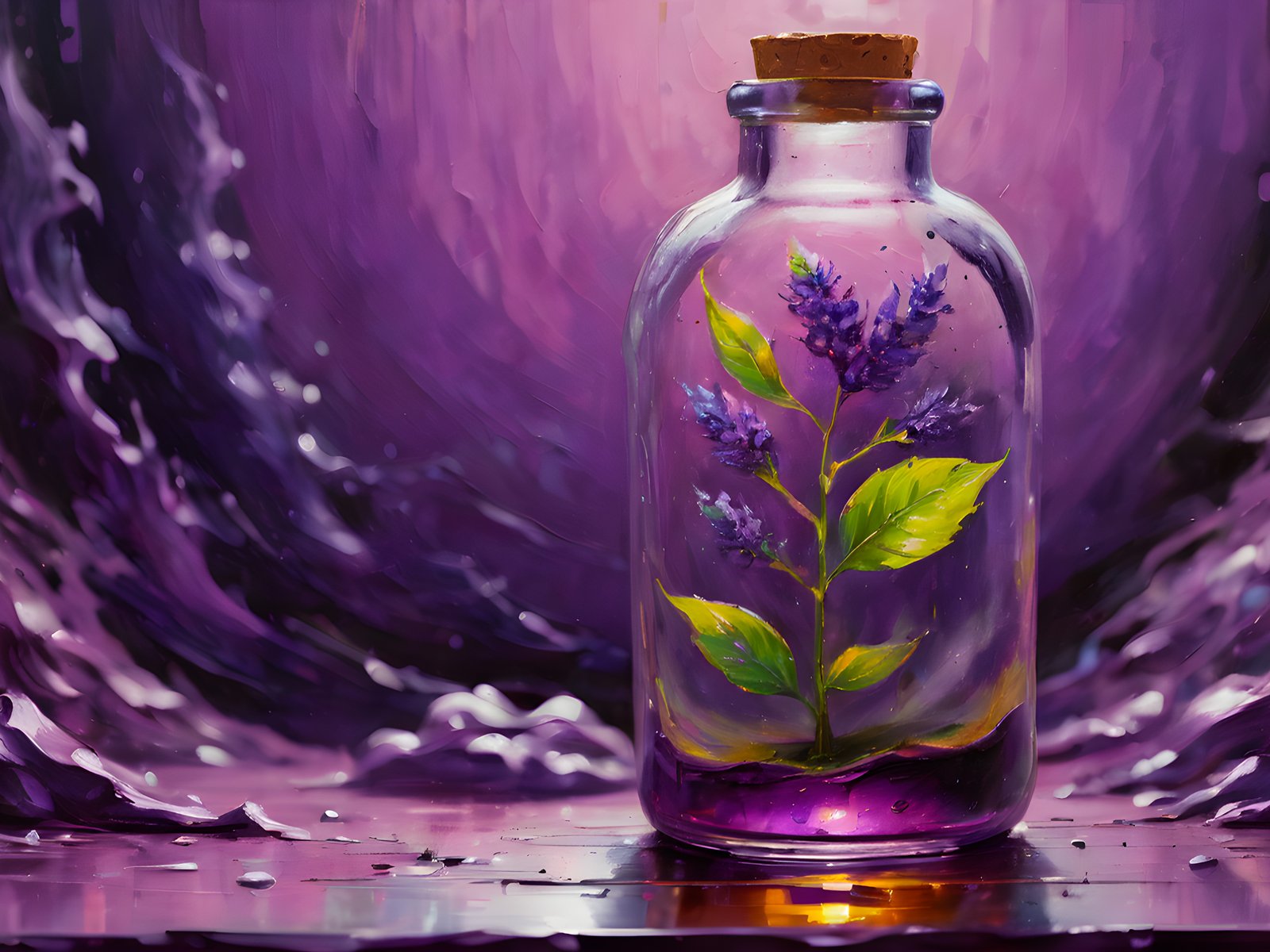 Lavender in a glass jar - UXGA wallpapers in 1600x1200 resolution