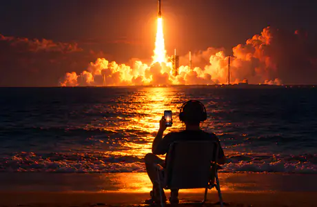 Man Wallpapers for iPad 10.2″ (2160x2160): SpaceX, rocket, man, fire