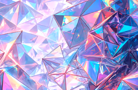 Обои геометрия для iPad Pro 11″ 2024 (2420x2420): low poly, стекло, кристаллы, спектр