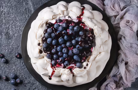Plate Wallpapers for iPad Air 10.9″ (2360x2360): cake, blueberry, berries, dessert