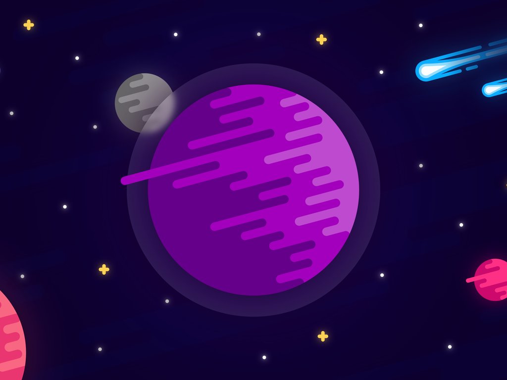 Vector Planets Among the Stars - XVGA wallpapers in 1024x768 resolution