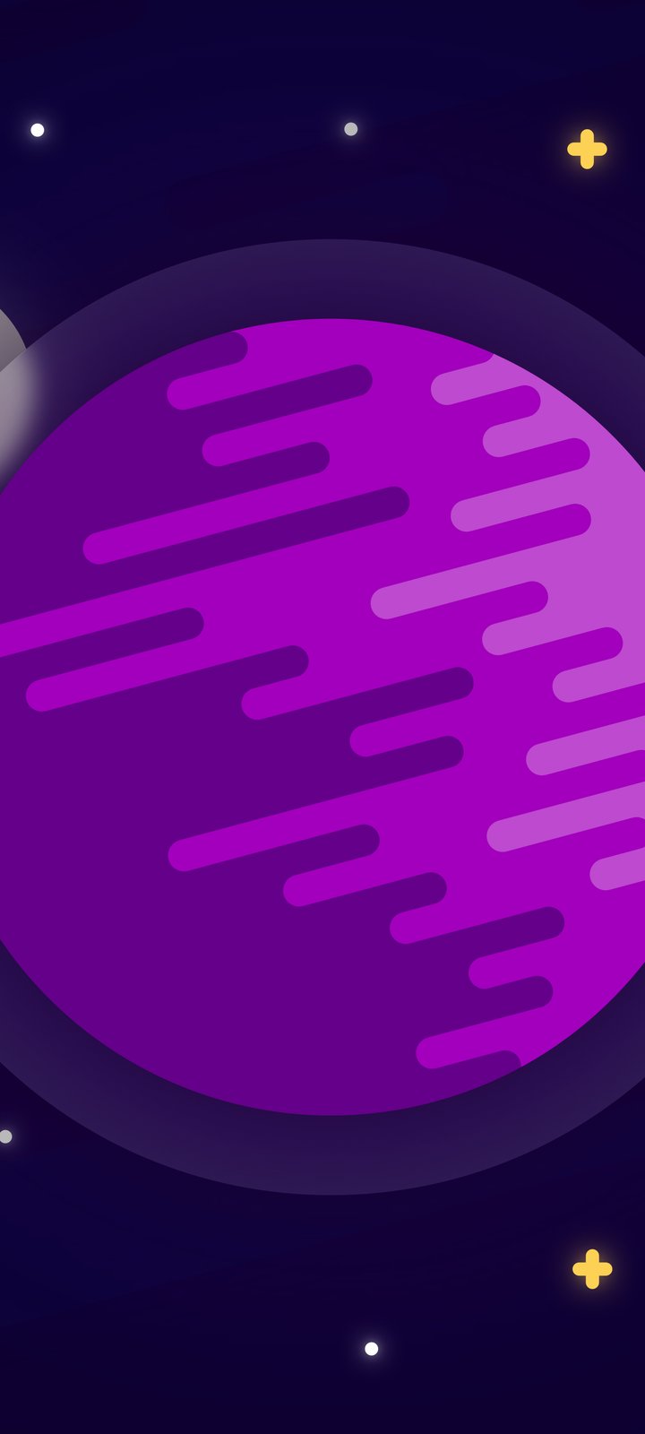Vector Planets Among the Stars - Wallpapers for Xiaomi Redmi 10C/C40/C51, Samsung Galaxy A12/A02s/A03/M12 in 720x1600 resolution
