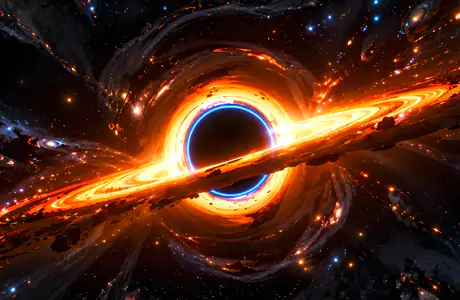 AI generated Wallpapers for Apple MacBook 14.2″ (3024x1964): black hole, accretion disk, event horizon, galaxy