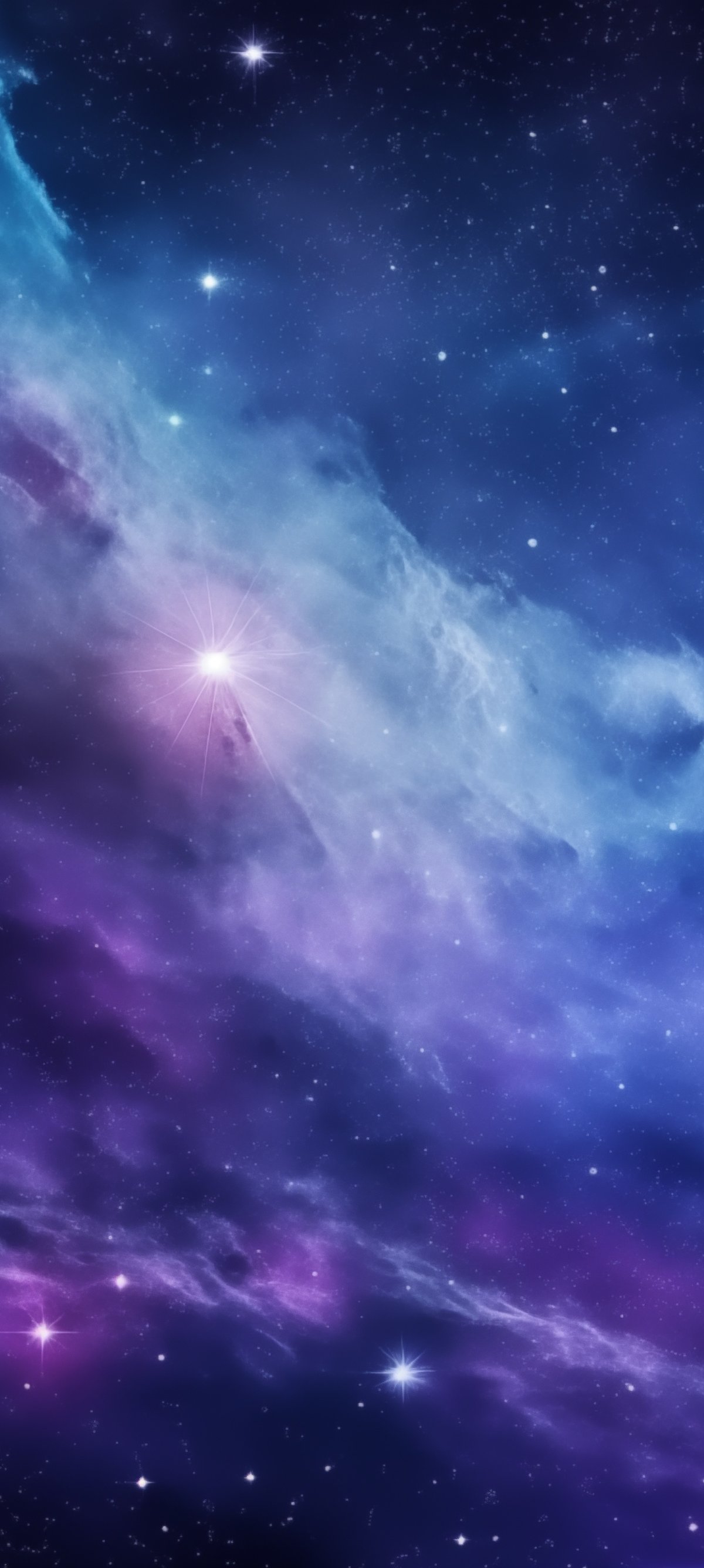 Purple Cosmic Nebula - Wallpapers for Xiaomi 15 in 1200x2670 resolution