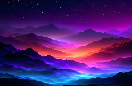 Mountain Nature Wallpapers for WSXGA+ screens (1680x1050): night, mountains, valley, starry sky