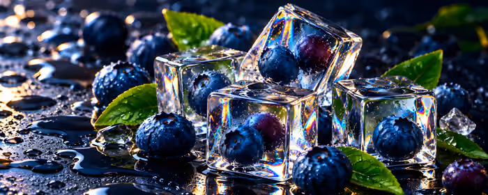 UltraWide 21:9 Arrangement wallpapers (3440x1440): blueberry, mint, ice, drops