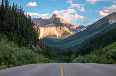 Nature wallpapers: mountains, valley, clouds, road