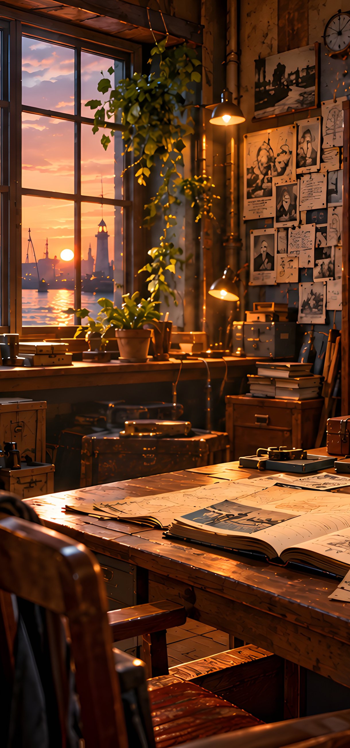 Steampunk Workshop by the Window - Wallpapers for Xiaomi 17/17 Pro in 1220x2608 resolution