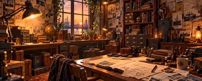 UltraWide 32:9 Window wallpapers (5120x1440): steampunk, workshop, workspace, blueprints