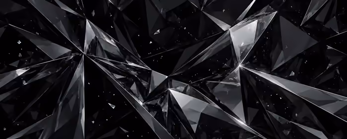 Обои узор для двух мониторов (7680x2160): low poly, стекло, кристаллы, осколки