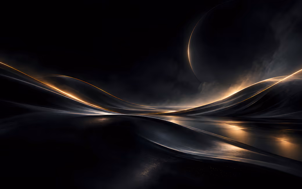 Abstract Light Waves in Darkness — desktop and phone wallpaper, free download