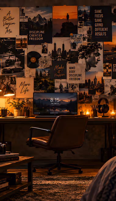 Interior design wallpapers: workspace, turntable, speakers, vinyl