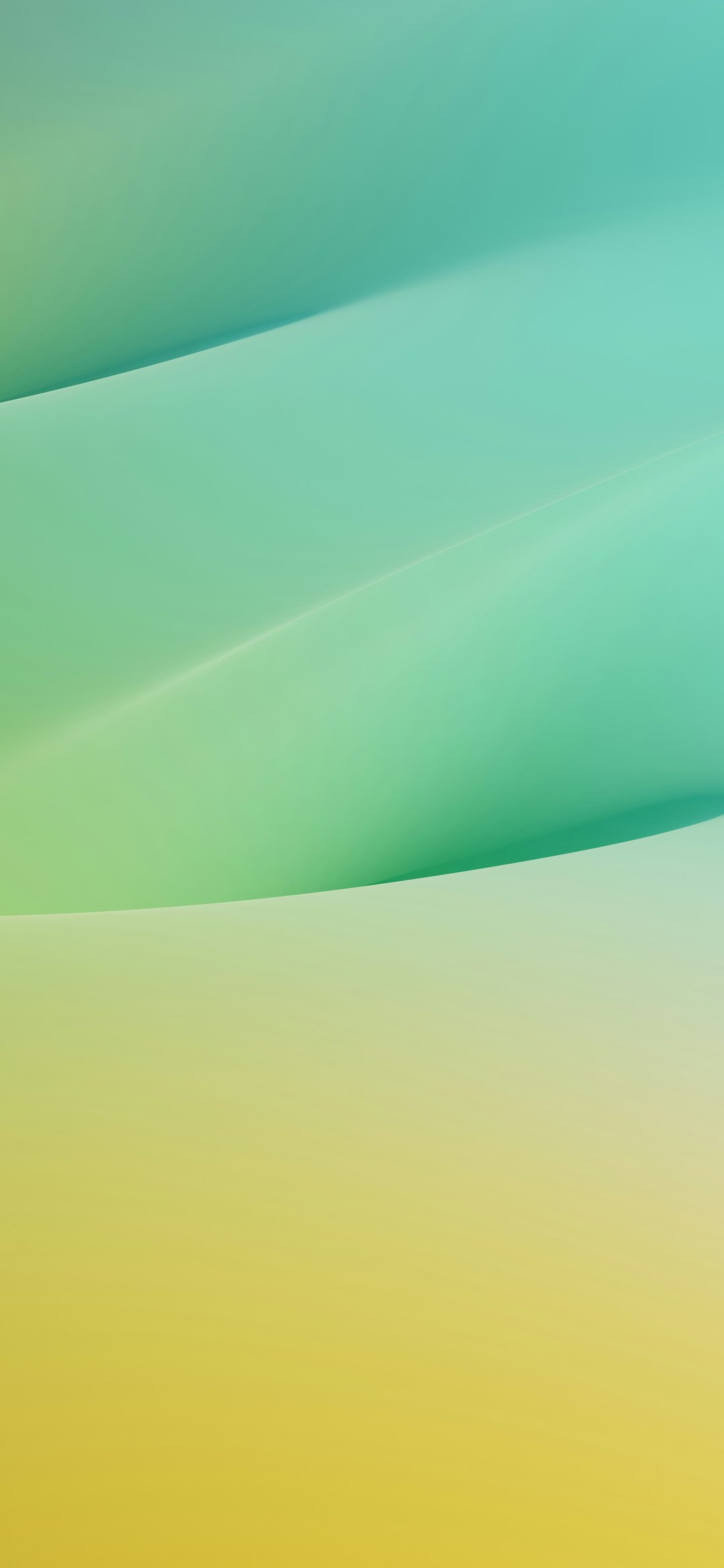 Smooth waves with a green gradient - Wallpapers for iPhone 12 mini/13 mini, Samsung Galaxy S24/S24 FE/S25/S25 FE/S26/A55/A56/A35/A26/A16/M15, Xiaomi, Sony Xperia in 1080x2340 resolution