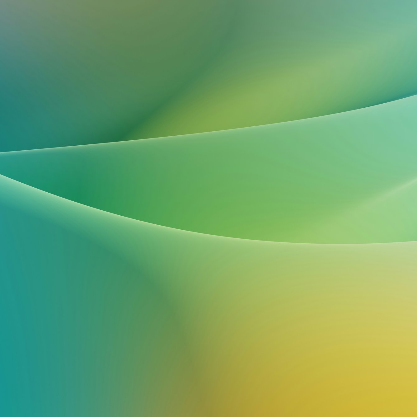 Smooth waves with a green gradient - Wallpapers for Samsung Galaxy Tab in 1340x1340 resolution