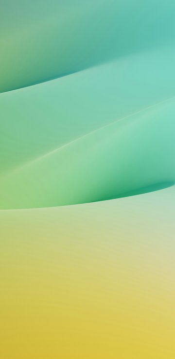 Smooth waves with a green gradient - Wallpapers for Samsung in 360x740 resolution