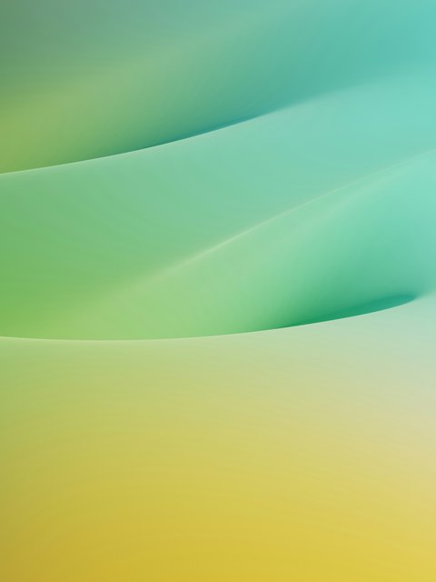Smooth waves with a green gradient - Wallpapers for HTC/BlackBerry in 480x640 resolution