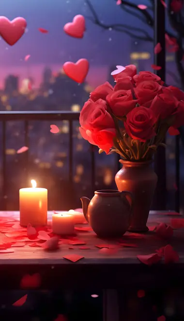 Celebrations wallpapers: Valentine's Day, roses, cozy, candles