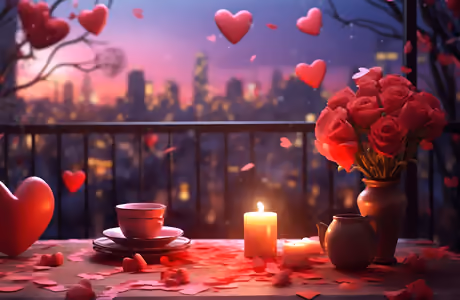 Celebrations wallpapers: Valentine's Day, roses, cozy, candles