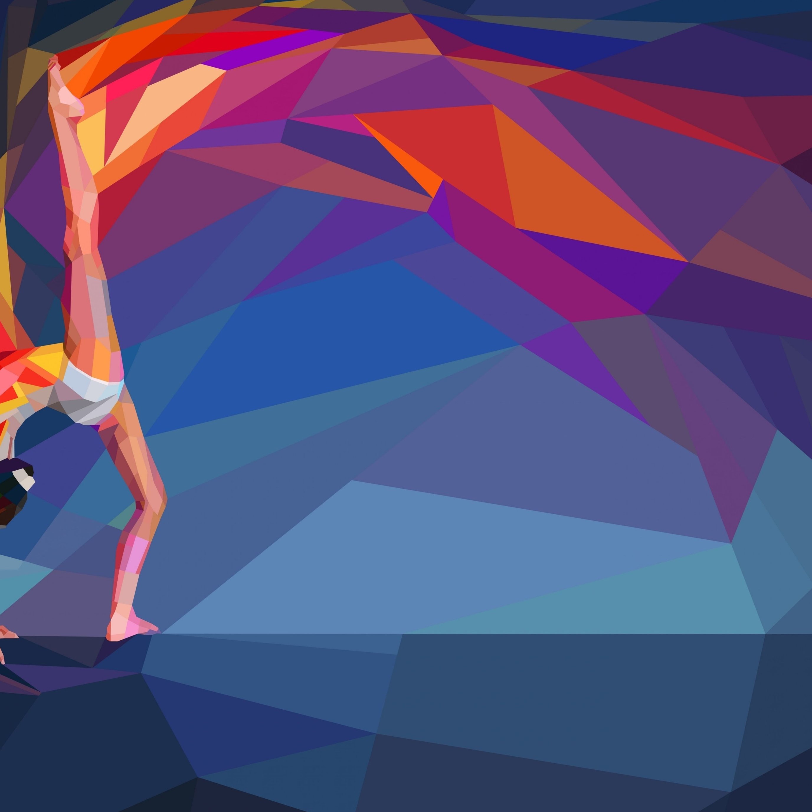 Gymnastics at low poly - Wallpapers for iPad Pro 13″ in 2752x2752 resolution