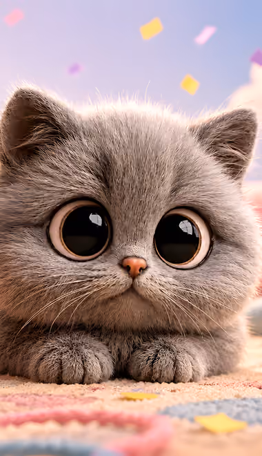 Обои глаза для Samsung (360x740): котёнок, детская комната, игрушка, ковер