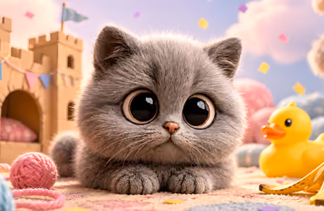 Paws Wallpapers for Apple MacBook 14.2″ (3024x1964): kitten, children's room, toy, carpet
