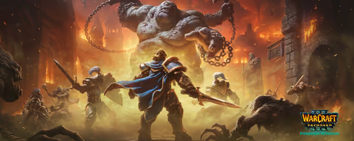 Dual Monitor Wallpapers Ruins (7680x2160): Warcraft, warrior, sword, ruins