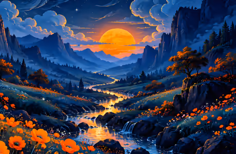 WXGA++ Nature wallpapers (1600x900): river, mountains, flowers, forest