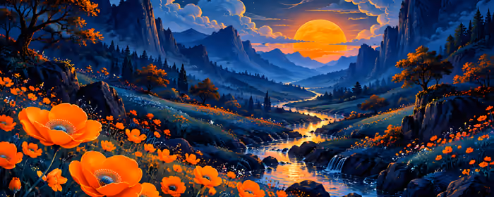 Nature wallpapers: river, mountains, flowers, forest